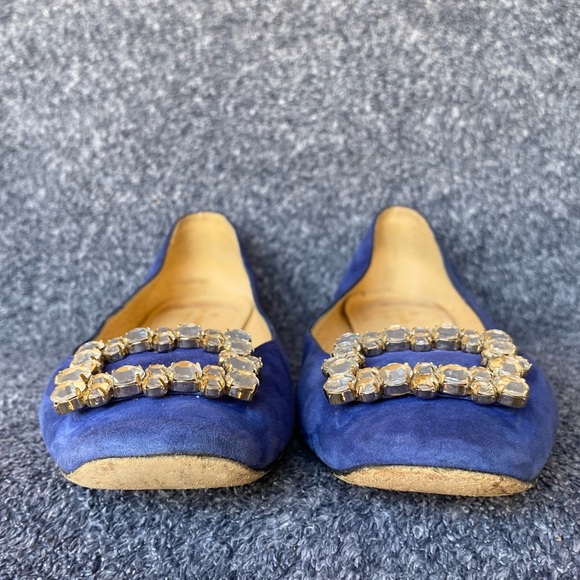 KATE SPADE Norella Suede Ballet Flats with Rhinestone Buckles - Picture 5 of 13